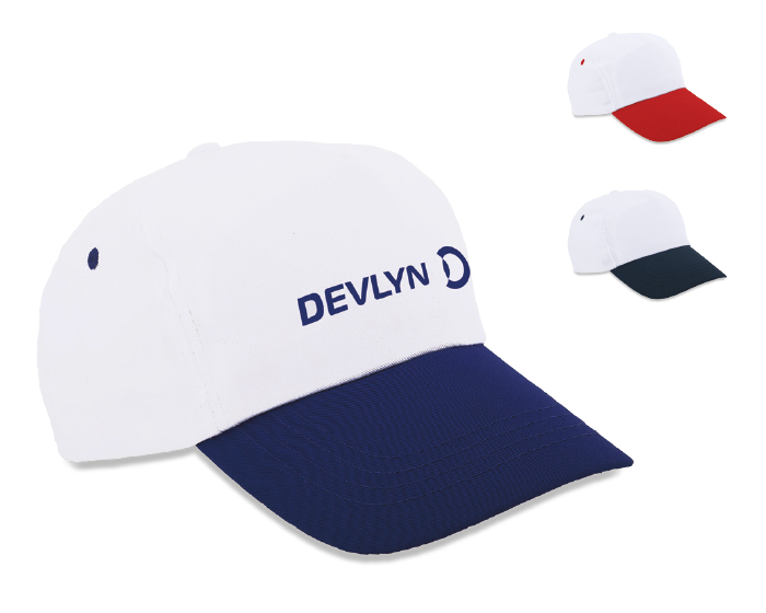 GORRA BLANCA DE POLIESTER 5 GAJOS C580